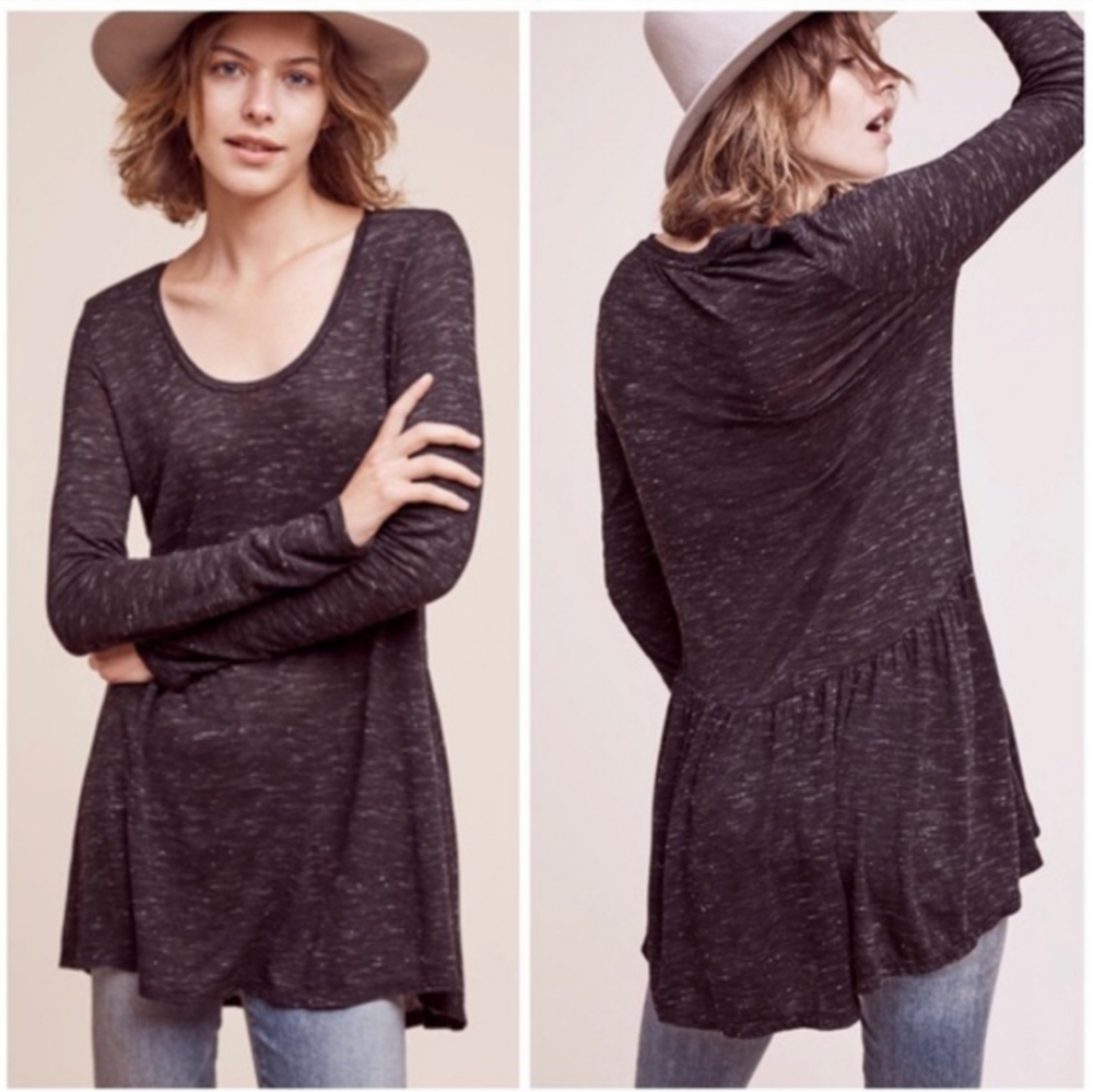 Anthropology Dolan Heathered Tunic Top